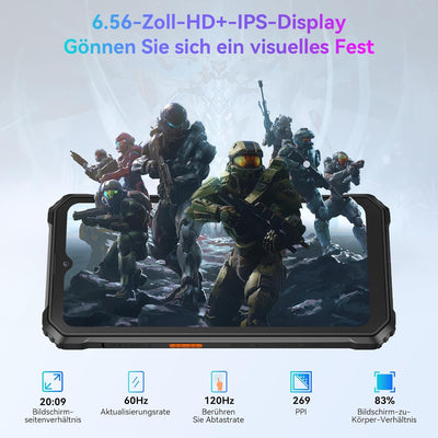 Blackview BV6200 Pro(8GB+128GB) Outdoor Handy Ohne Vertrag, Android 13, Smartphone mit 13000mAh Akku