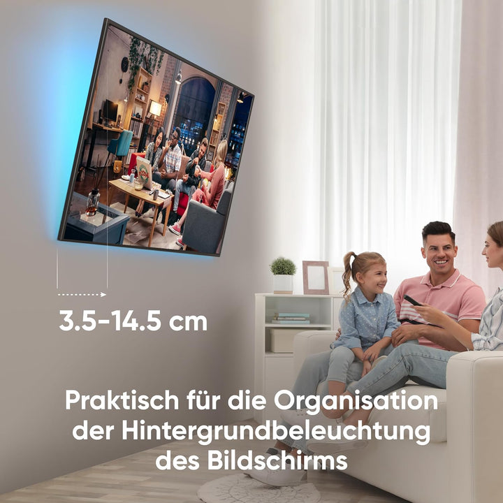 ONKRON TV Wandhalterung neigbar für 43-85 Zoll Fernseher bis 68.2 kg, TV Halterung flach, Ultra Slim