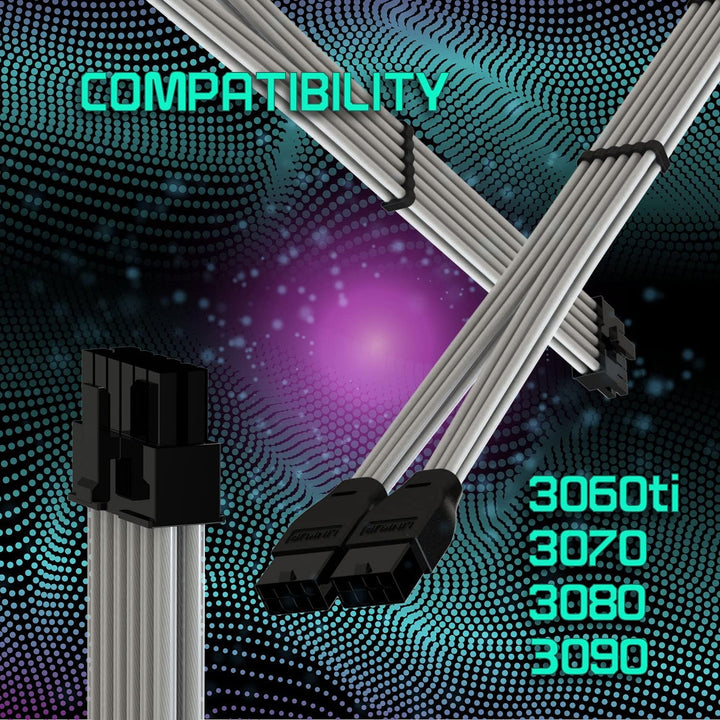 LINKUP - Kompatibel mit NVIDIA RTX3000 Ampere Founders Edition FE GPU┃Teflon-Hochleistungs-Netzteila