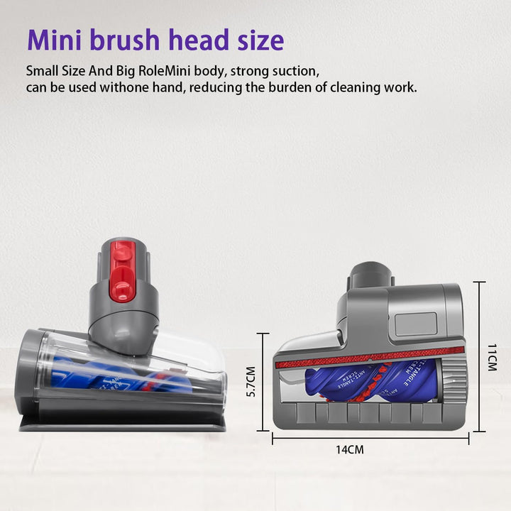 Mini Elektrobürste für Dyson V7 V8 V10 V11 V15 Staubsauger, Mit Anti-Verwicklungsfunktion Zubehör En