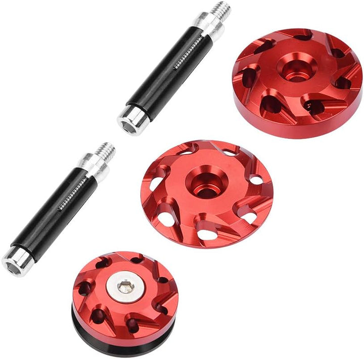 KIMISS Motorrad Rahmen Loch Dekorative Rahmenloch Abdeckkappe Kappe Z1000 1000 Z1000S Z1000SX(Rot)