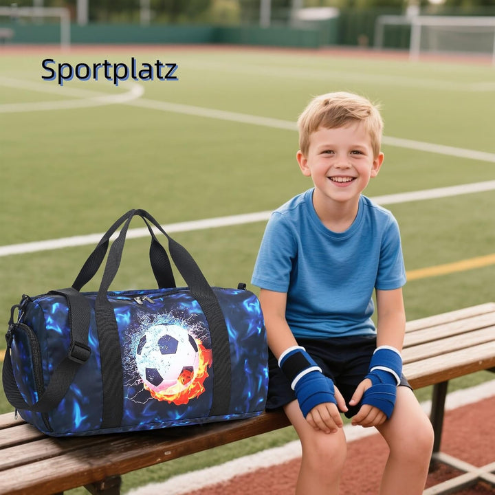 LEDAOU Sporttasche Kinder Schwimmtasche Jungen Damen mit Schuhfach und Nassfach Badetasche Teenager