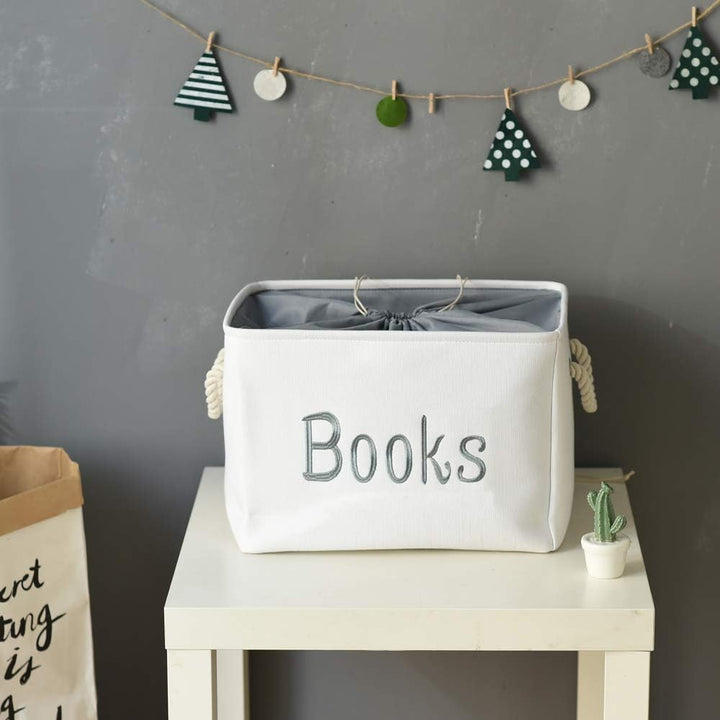 INough Bücher Aufbewahrungsbox Aufbewahrungskorb für Kinder, Kallax Boxen Bücherkorb Kinder gross Au
