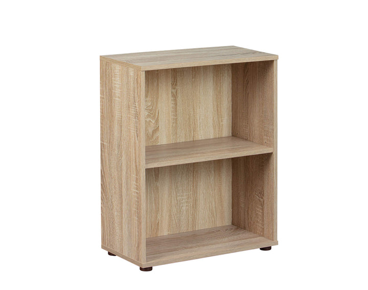Bücherregal Standregal 2 Fächer Höhenverstellbare Böden Holzregal Wohnzimmer Arbeitszimmer Büro Pari