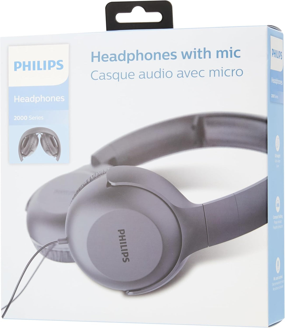 Philips TAUH201 On Ear Kopfhörer On Ear Headset, Lautstärkeregelung, Faltbar Schwarz