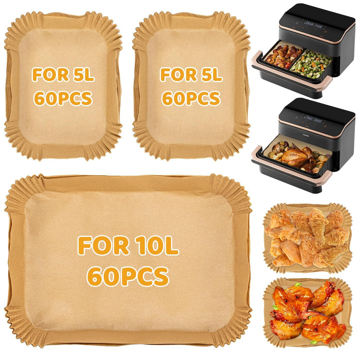 180 Stück Backpapier für Heissluftfritteuse Cosori 10l, Airfryer Backpapier Heissluftfritteuse für C