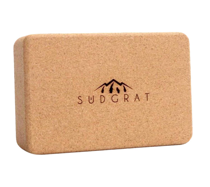 Südgrat Yoga Block Kork 100% Natürlich Stabil Griffig | Pilates Fitness 22,5x14,5x7cm Beige 660g, Yo