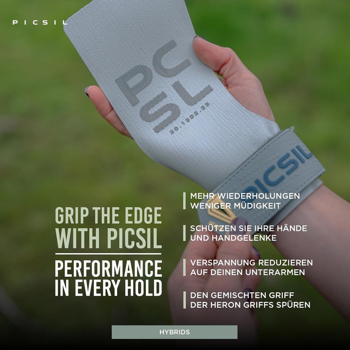 PICSIL Heron Hand Grips – Handschutz aus Aramidfasern, Nutzung mit oder ohne Magnesia, für WOD, Cros