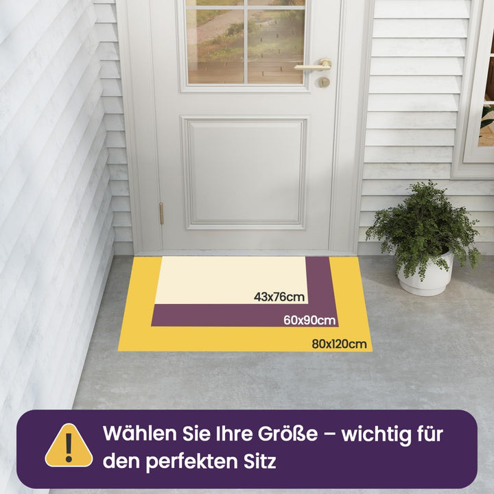 DEXI Fussmatte aussen 43 x 76 cm, extrem rutschfeste Schmutzfangmatte, langlebig Fussabtreter aussen