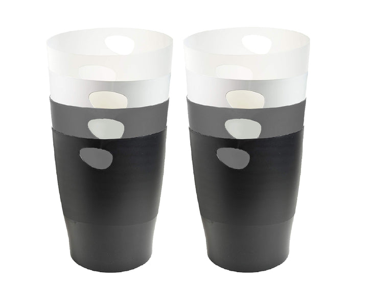 Exacompta 45398D ECOBIN 8er Pack Papierkörbe 15 Liter mit Griffen. Eleganter und robuster Papierkorb