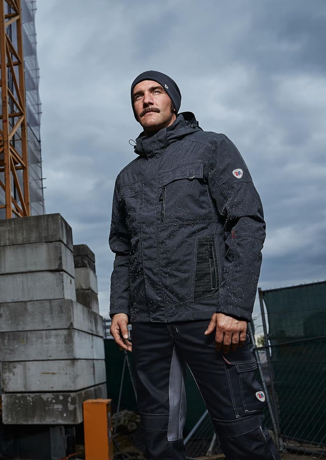 BP 1875-888-56-XS Wetterfeste Arbeitsjacke, Vollständig gepolstert mit thermisch gestepptem Futter,