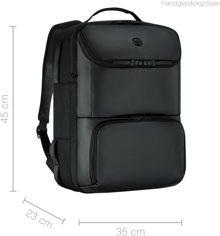 WENGER UrbanOne Travel Backpack, Laptop-Rucksack mit Klappöffnung, Notebook bis 15,6 Zoll, 33 l, Han