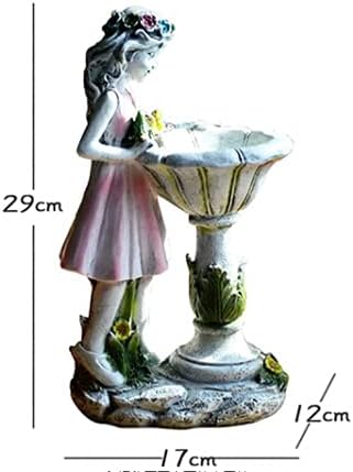 HIAME Gartendeko Figuren für Aussen Gross Solarleuchte, Blumenfee Garten Deko Blume Fee Solar Licht