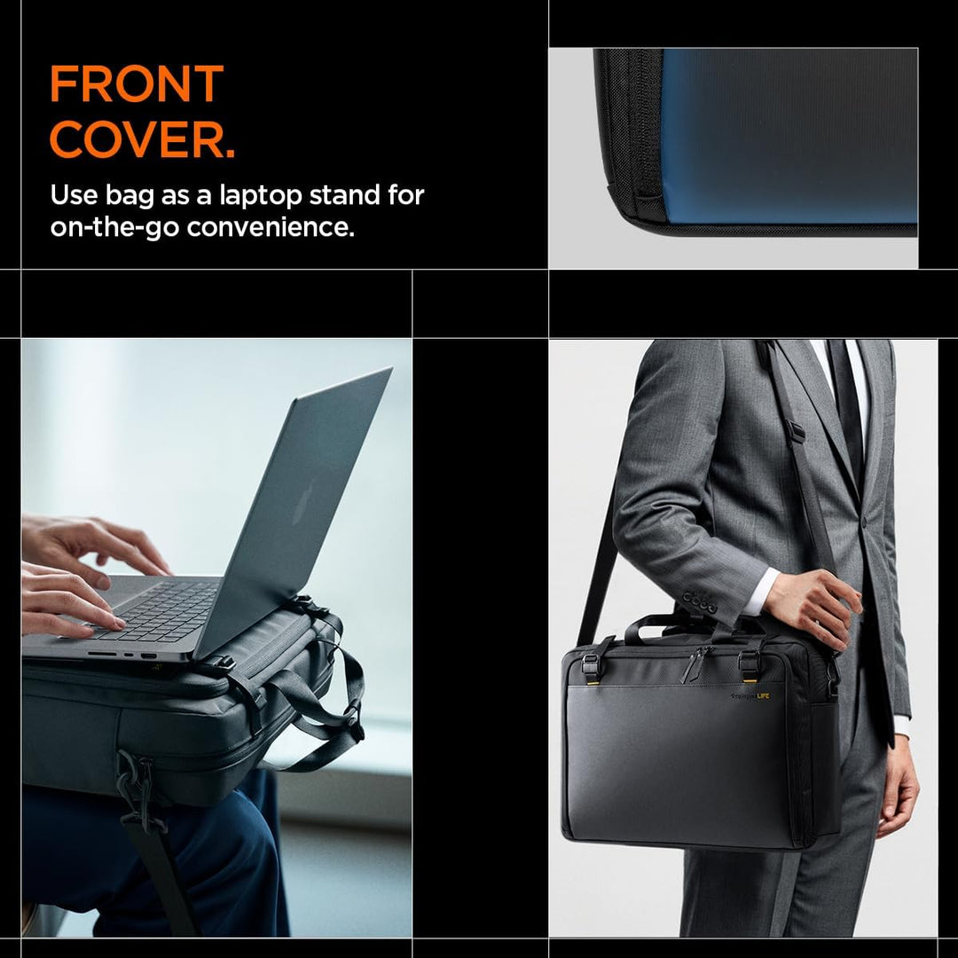 Spigen Life Klasden Aktentasche für Laptop bis zu 16" Umhängetasche für Herren Kompatibel mit MacBoo