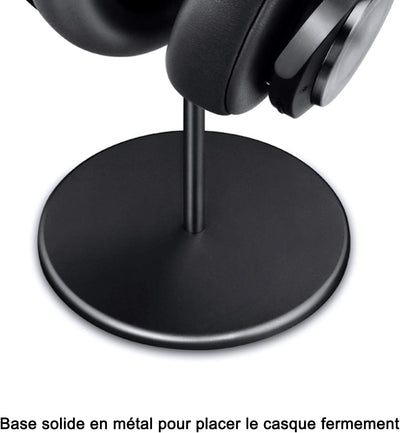 QinCoon Kopfhörerhalter, Halterung aus Walnuss und Aluminium, Halterung für Gaming-Headsets mit Soli