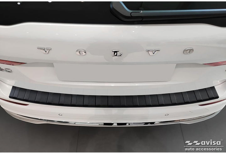 Avisa Matt-Schwarz Edelstahl Heckstossstangenschutz kompatibel mit Volvo XC60 II 2017-2021 & FL 2021