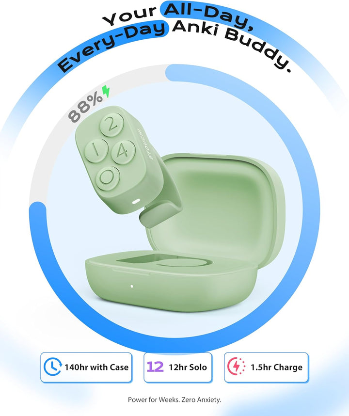Stouchi Anki Fernbedienung Ring – Bluetooth Finger-Controller für Anki, Kein Setup Kein Remapping, 1