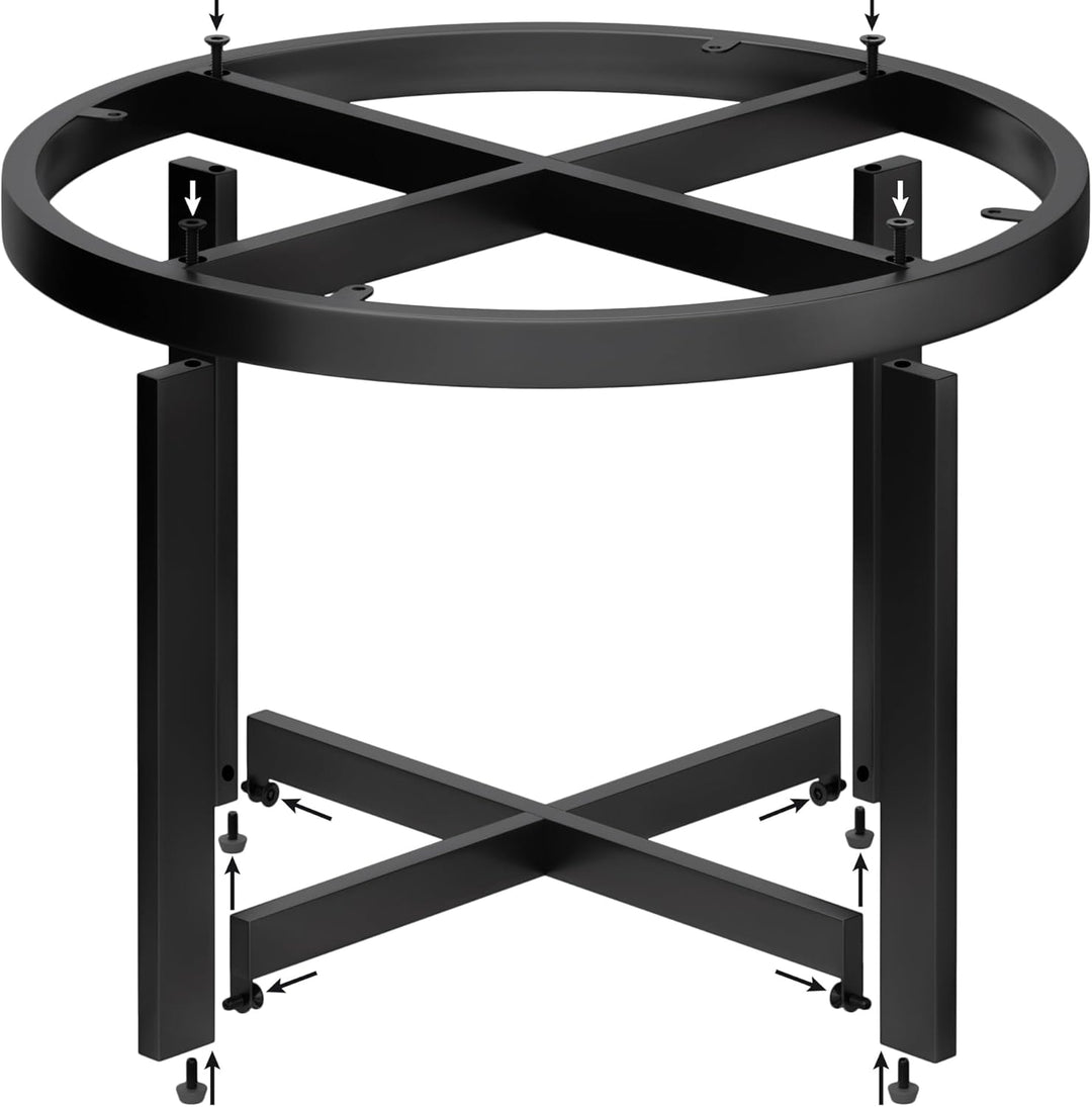 GGMMÖBEL Orlando | Tischgestell für Couchtisch | Tischbeine | Stahl | Tischfüsse | Grösse: Ø 48,5 |