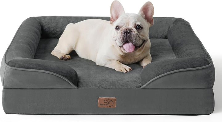 BEDSURE orthopädisches Hundebett Ergonomisches Hundesofa - 71x58 cm Hundecouch mit eierförmiger Kist