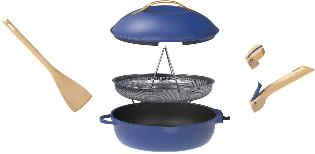 COOKUT - Die fabelhafte 8-in-1-Pfanne - Einzigartiges Utensil, das Pfanne und Schmorpfanne ersetzt -