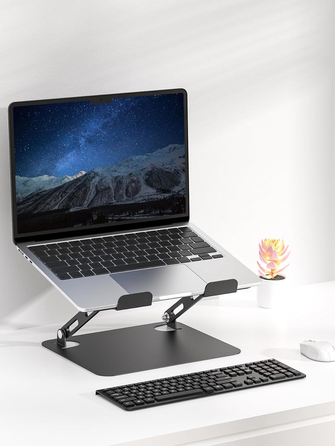 SOUNDANCE Laptop-Ständer für Schreibtisch mit Stabiler Schwerer Basis, verstellbare Höhe Multi-Winke