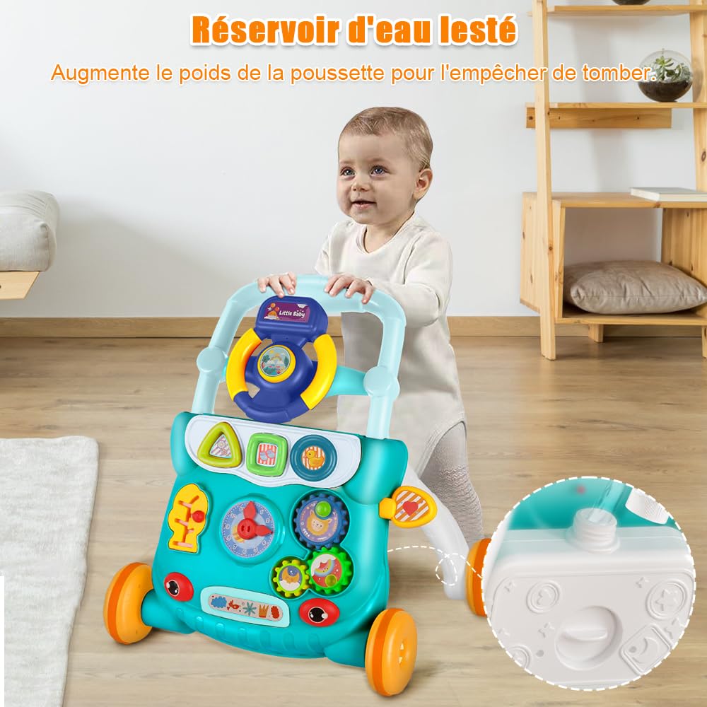 Lauflernhilfe für Babys, Laufwagen, Lauflernhilfe für Babys mit Musik-Player, stossdämpfendes Rad, G