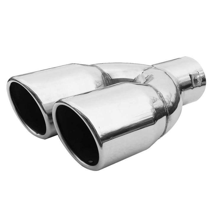 Auspuffblende Doppelrohr Endrohr Edelstahl Auto Endrohrblenden Auspuffendrohr Tuning Universell Scha