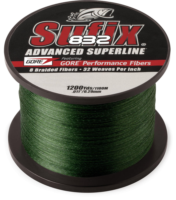 Sufix 832 Geflechtschnur, 100 m. 30-Pound Low-Vis Green, 30-Pound Low-Vis Green