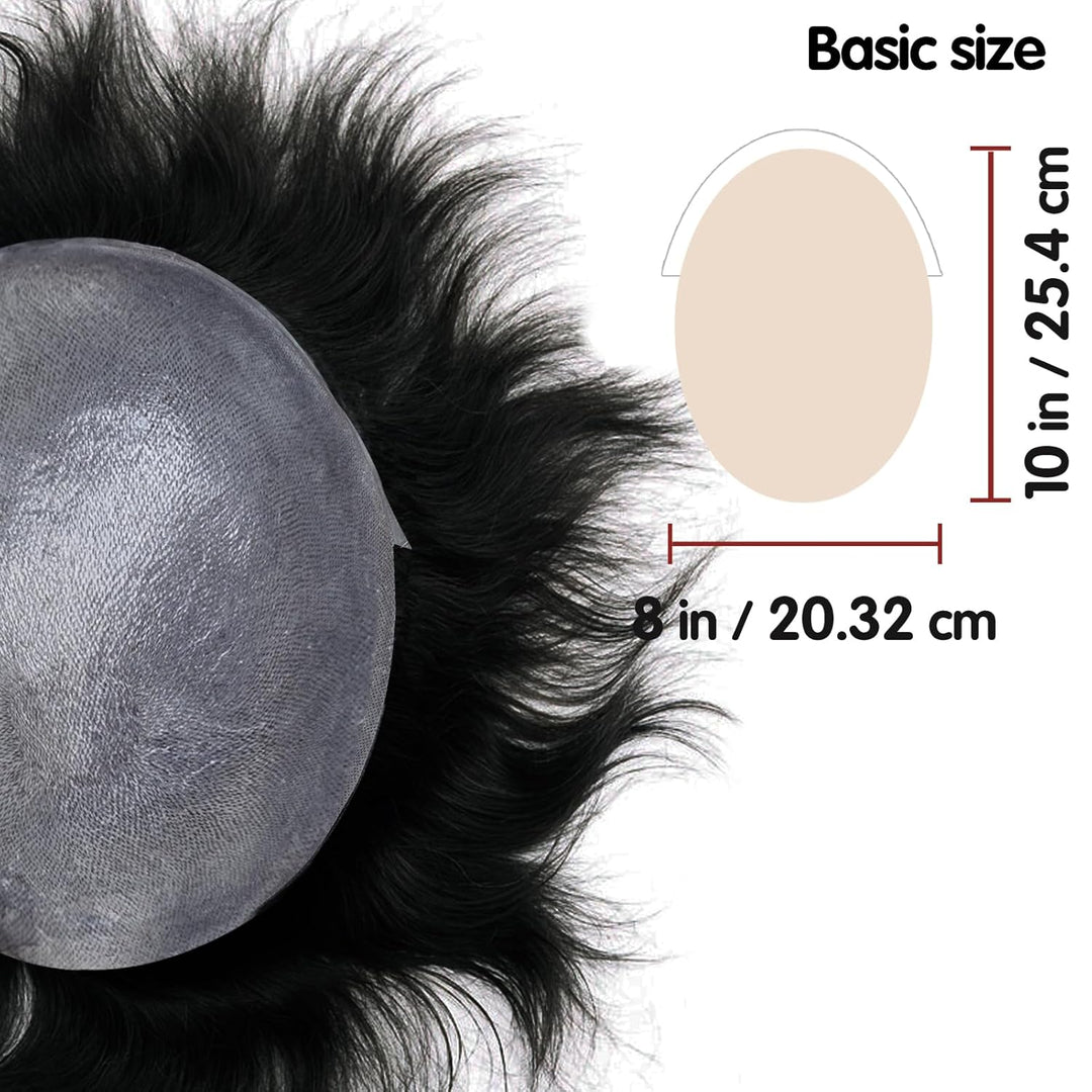 Lordhair Toupet Echthaar Männer,Perücke Männer,0,03 mm Dünne Leder Basis 20 * 25 CM Leichtes Haarers