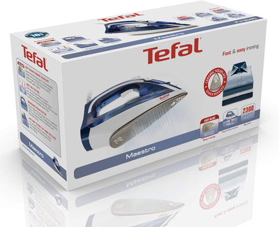 Tefal Dampfbügeleisen FV1845 Maestro | 2300 Watt | 270 ml Wassertank | Keramik Bügelsohle | Dampfsto