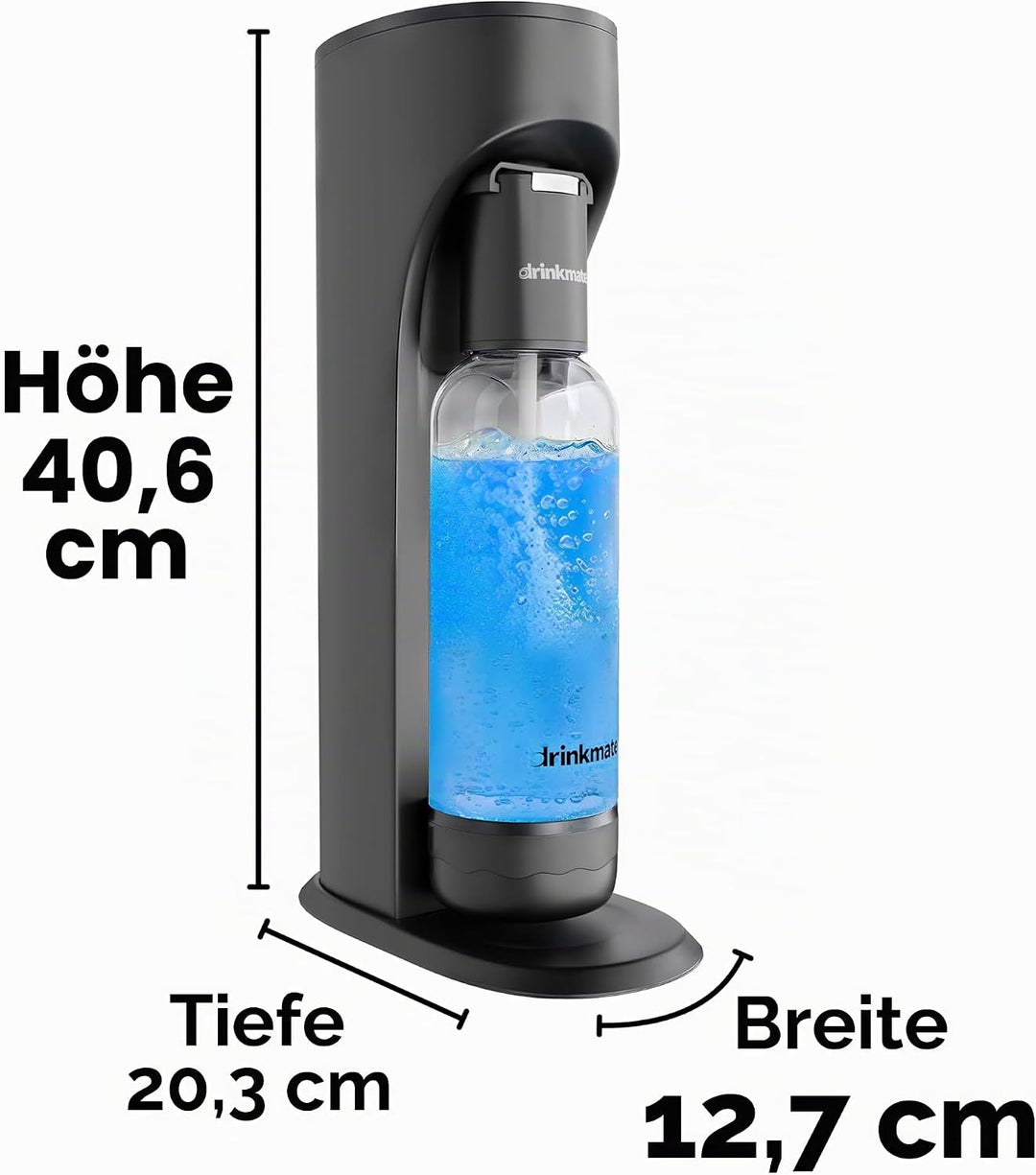 DrinkMate Sparkling Water and Soda Make 2.6 matte black 410-02-00, 410-02-00