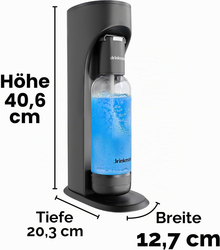 DrinkMate Sparkling Water and Soda Make 2.6 matte black 410-02-00, 410-02-00