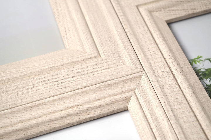 Kobolo Bilderrahmen Bilderhalter Collage BEIGE für 9 Bilder aus Holz in beige 10x15cm und 13x18cm, b