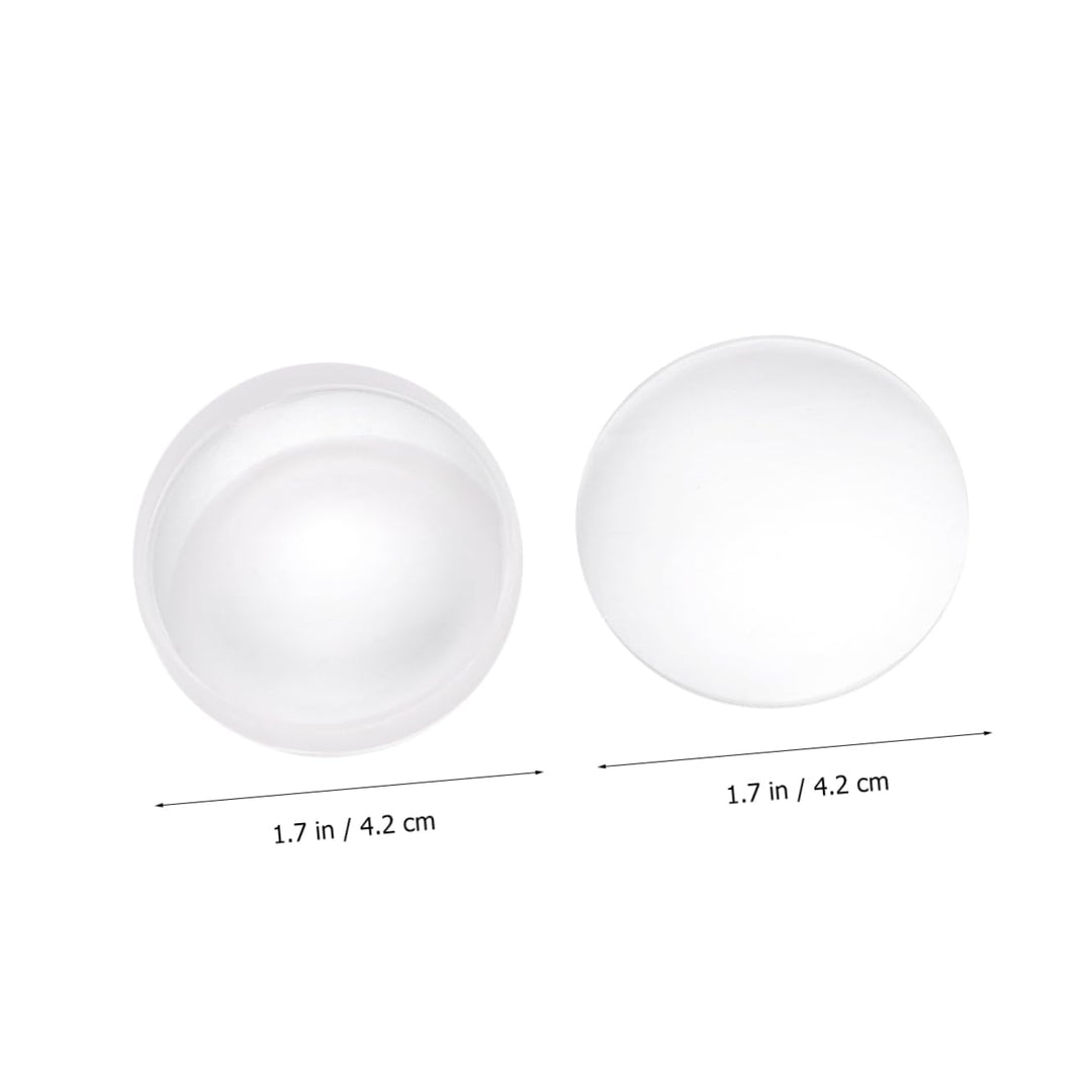 iplusmile 6 Stück Doppelt Konvexe Glaslinsen 42mm Durchmesser Brennweite Geschliffene Kanten Optisch