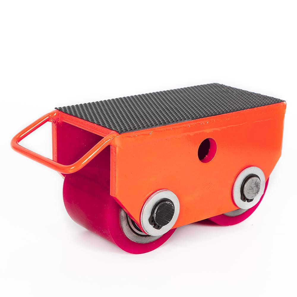 Panzerrollen,Transportfahrwerk,Industrieroller mit 4 PU-Richtungsräder Roller Drehplatte Möbeltransp