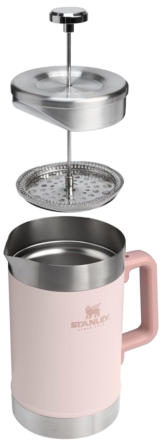 Stanley Classic Stay-Hot French Press Kaffeebereiter, 5 Minuten Brühen, 4 Stunden heiss, Netzfilter