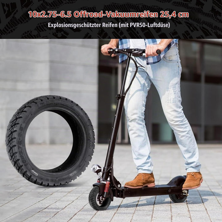 HPGAACD 10x2.75-6.5 Off-Road Vakuumreifen，10 Zoll Elektroroller Umrüstung Reifen für Speedway 5/Dual