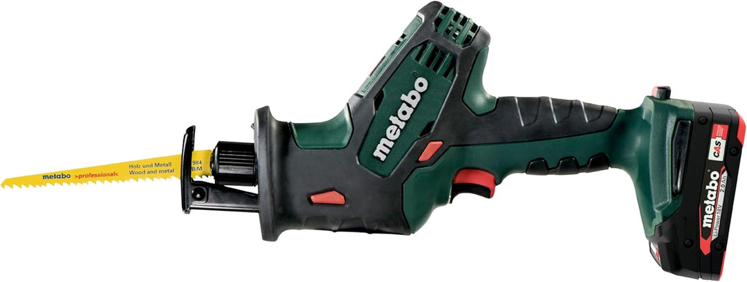 Metabo Akku-Säbelsäge SSE 18 LTX Compact (602266500) 18V 2x Li-Ion; Ladegerät ASC 55; metaBOX 145, A