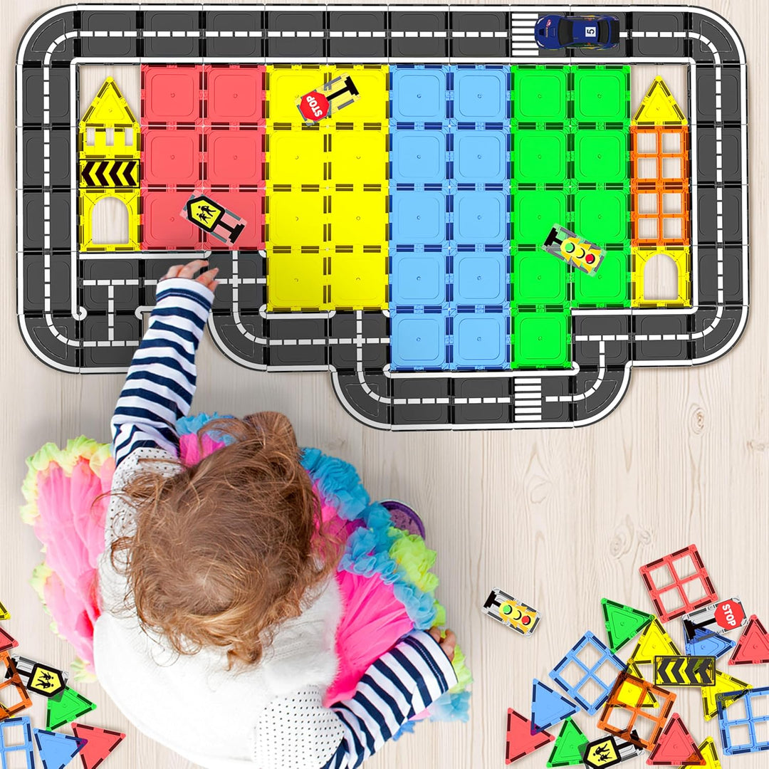 Goodtiles Magnetische Bausteine Road Set, Road Set