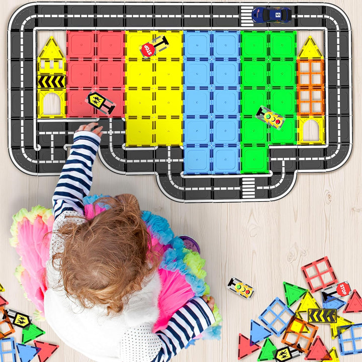 Goodtiles Magnetische Bausteine Road Set, Road Set