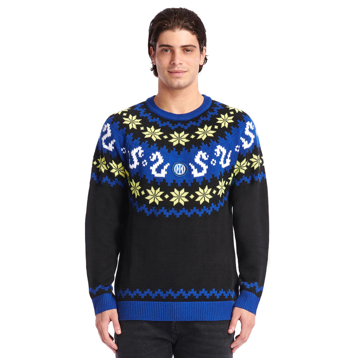 Inter Unisex Weihnachtspullover Pullover S Schwarzblau, S Schwarzblau