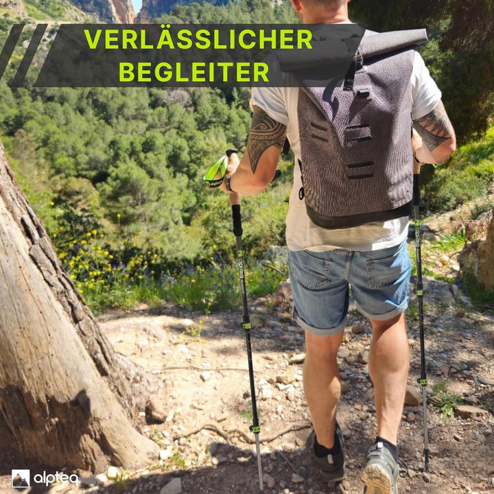 Zugspitze Carbon Wanderstöcke Teleskop – Ultraleichte Trekkingstöcke für Damen, Herren & Kinder | Ve