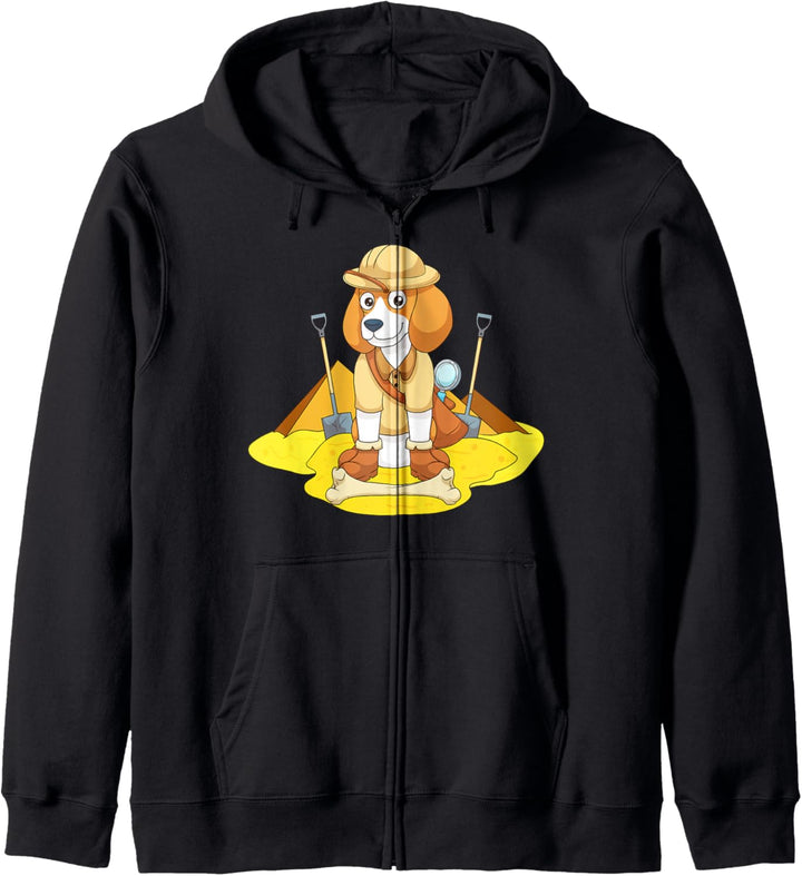 Beagle Dog Archäologe Archäologische Archäologie Ägypten Kapuzenjacke