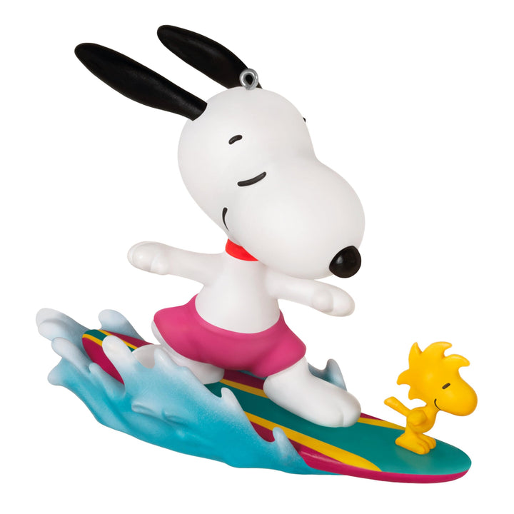 Hallmark Erdnüsse, Design: Snowopy & Woodstock Surfen H6cm by W3.6cm by D7.3cm Weiss, Rot und Blau,