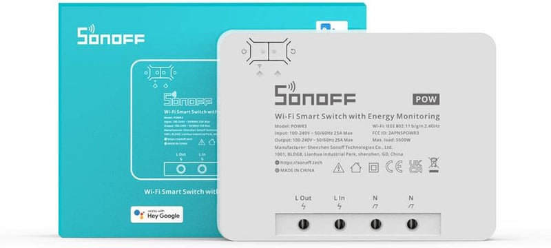 SONOFF POW R3 25A Energiemessung WiFi Smart Switch Überlastschutz Energieeinsparung Reichweite in Sp