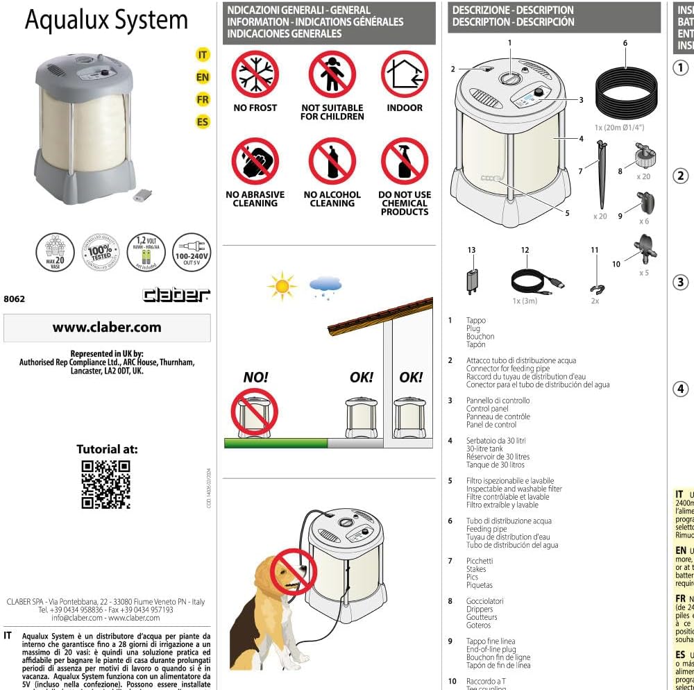 Claber Aqualux System 8062, grau