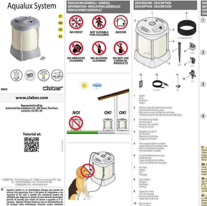Claber Aqualux System 8062, grau