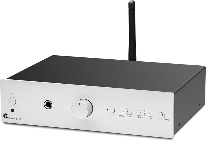 Pro-Ject Stereo Box E, Kompakter integrierter Hi-Fi-Stereo-Verstärker mit BT 5.0, Subwoofer Ausgang,