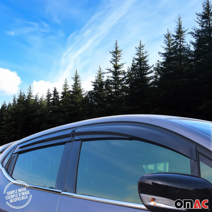 4X Windabweiser Regenabweiser kompatibel mit Skoda Octavia 2013-2019 Acryl Dunkel Octavia 2013-2019
