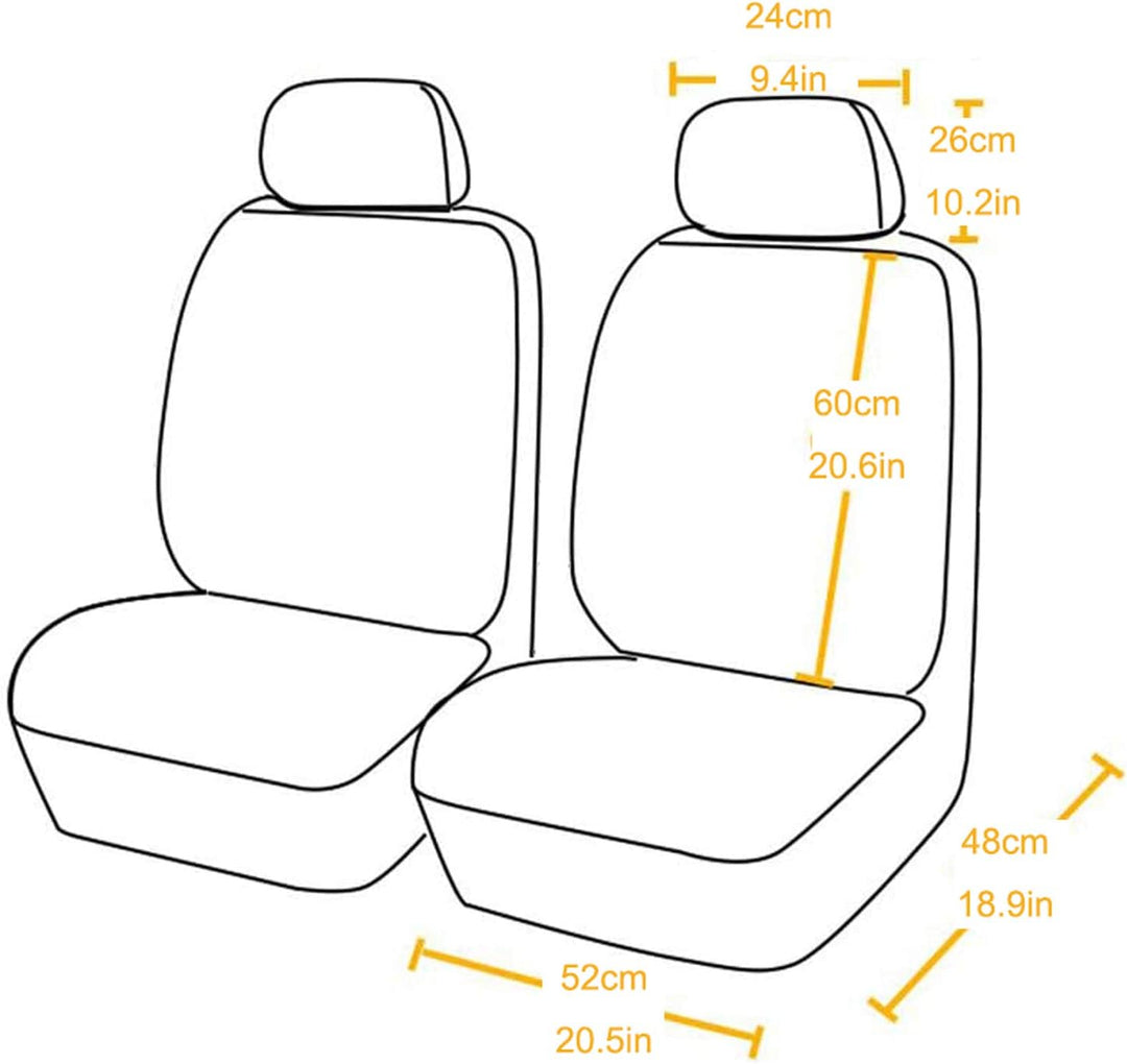 Sitzbezüge Auto Vordersitze,Universal Autositzbezüge,2er Set Schonbezüge Vorne, Sitzbezug Schoner Bl